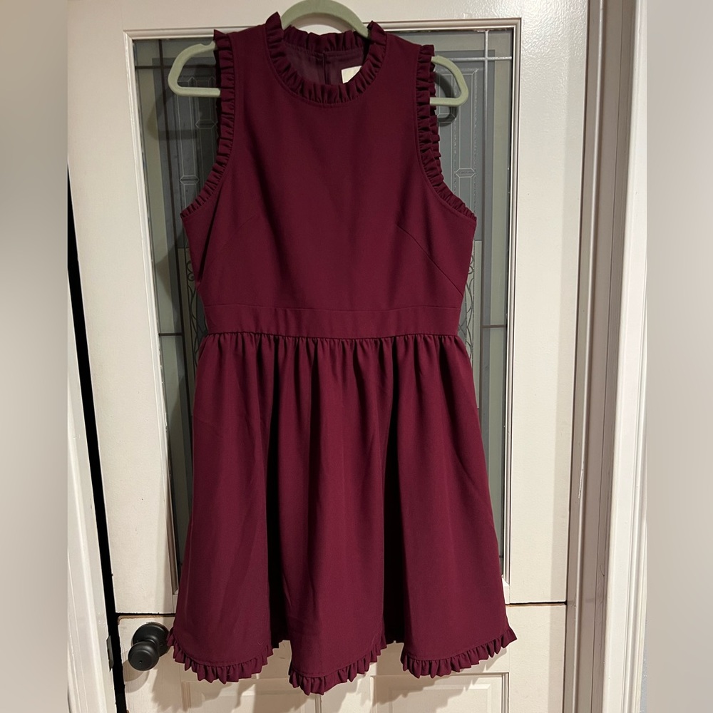 Kate spade fit and flare deep cherry dress